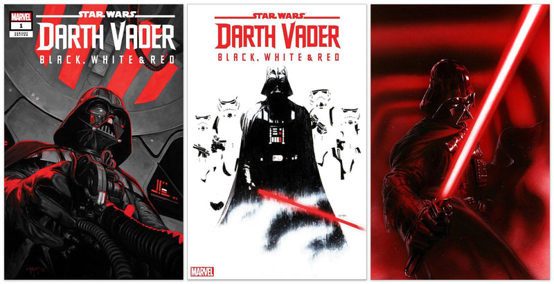 DARTH VADER BLACK WHITE AND RED 1 E.M. GIST VARIANT