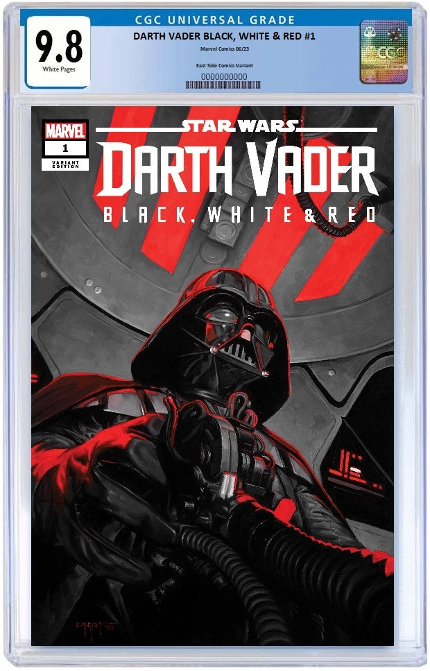 DARTH VADER BLACK WHITE AND RED 1 E.M. GIST VARIANT