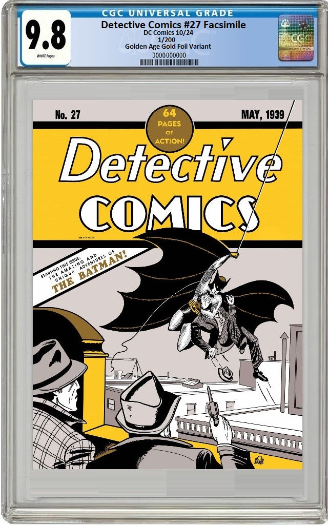 DETECTIVE COMICS 27 FACSIMILE GOLD FOIL CGC 9.8 ULTIMATE EDITION