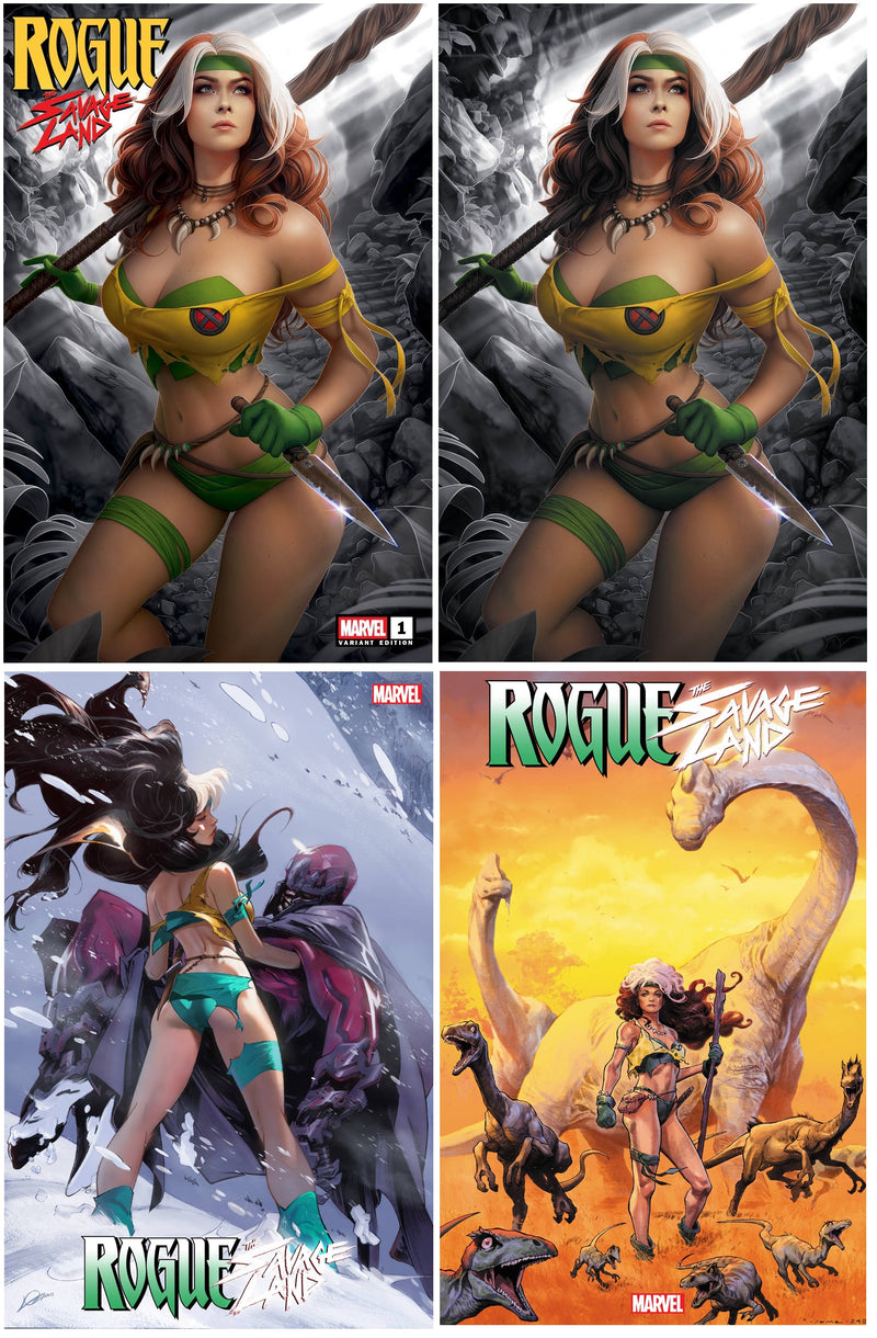 ROGUE : THE SAVAGE LAND 1  WARREN LOUW VARIANTS