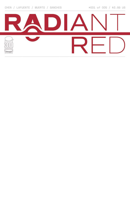 RADIANT RED #1 (OF 5) CVR C BLANK CVR (PRE-SALE) - The Comic Construct